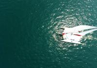 nadir photo multihull yacht sailing at sea